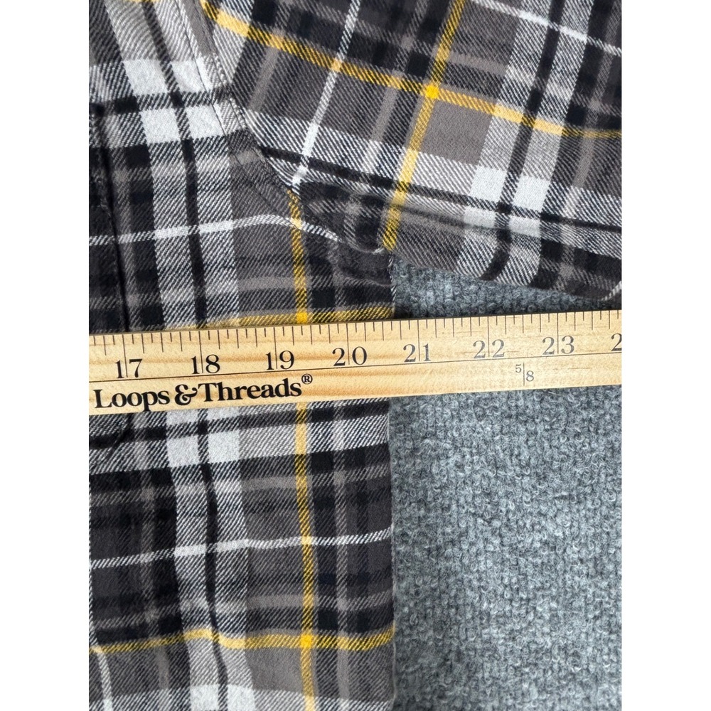 Woolrich Shirt Mens Small Grey Yellow Plaid Flannel Cotton Button Up Heritage - Picture 5 of 6